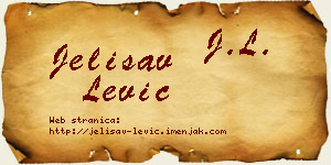 Jelisav Lević vizit kartica